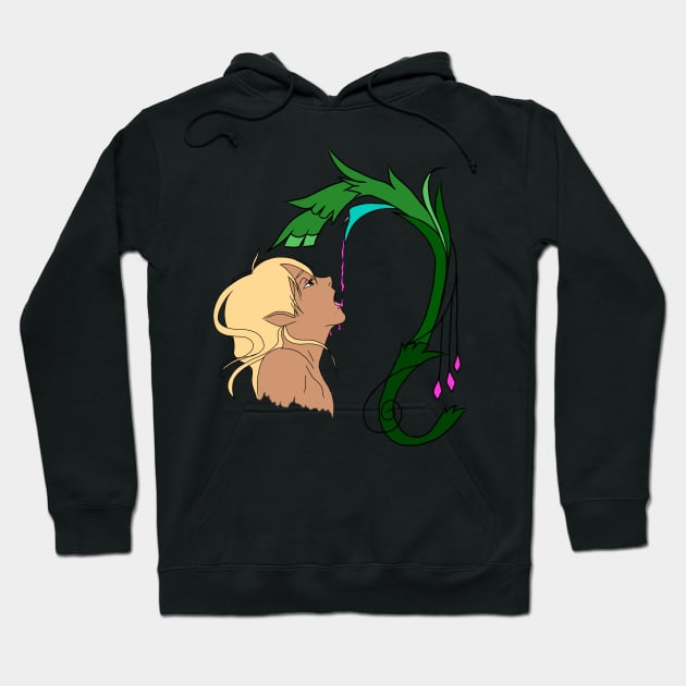 Copy of Elf drinking from a flower Hoodie by RavenRarities